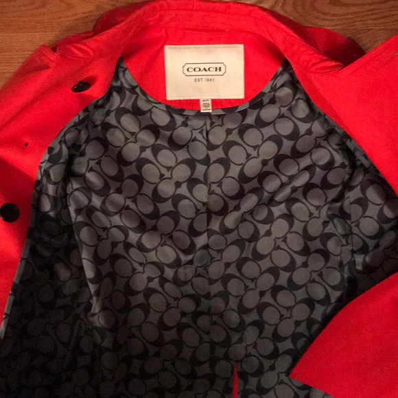 Coach Trench Coat :: Orange XS - Picture 3 of 7